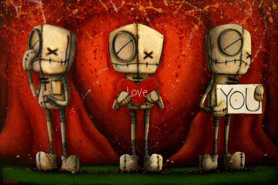 Fabio Napoleoni I Love You - Red (OE) Mini Print